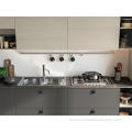 Custom Grey Wood Lacquer Wall RTA Kitchen Cabinet